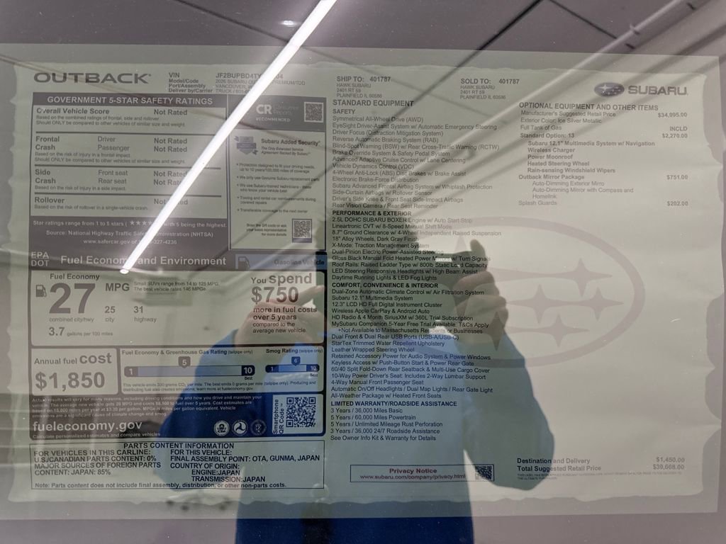 New 2026 Subaru Outback Premium image 27