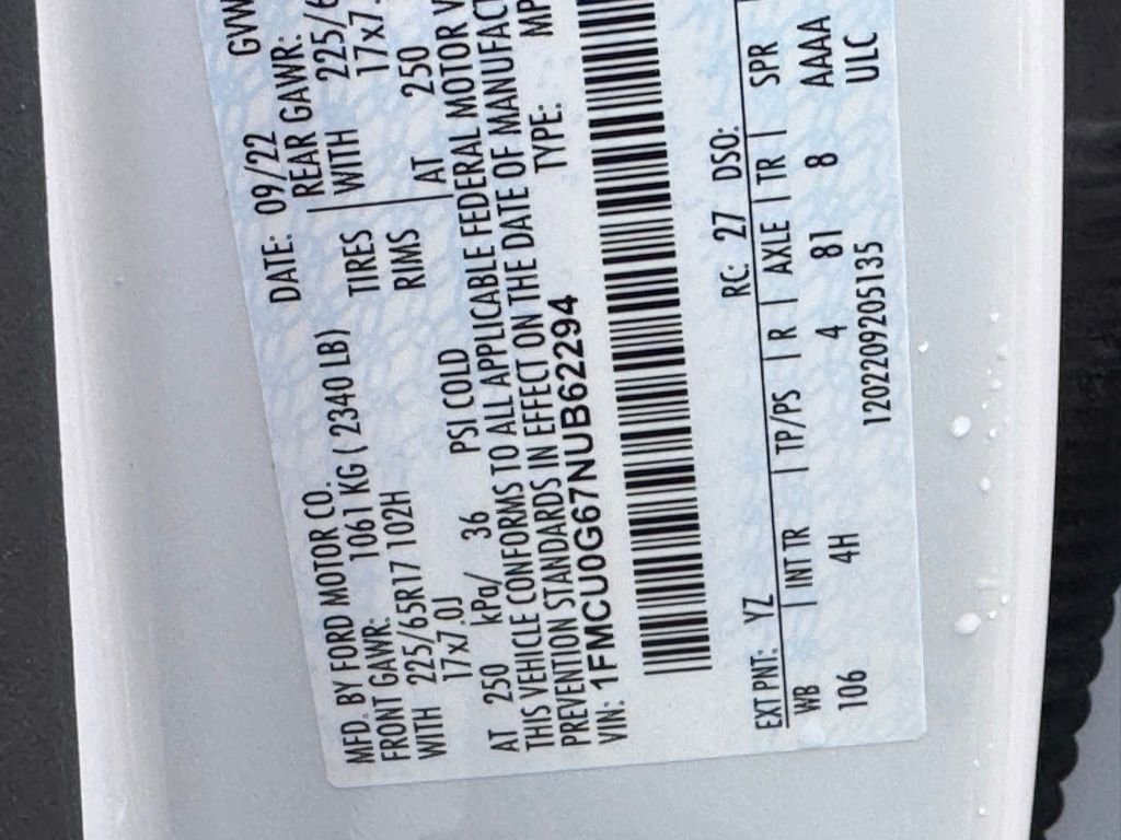 Used 2022 Ford Escape SE w/ Convenience Package image 39