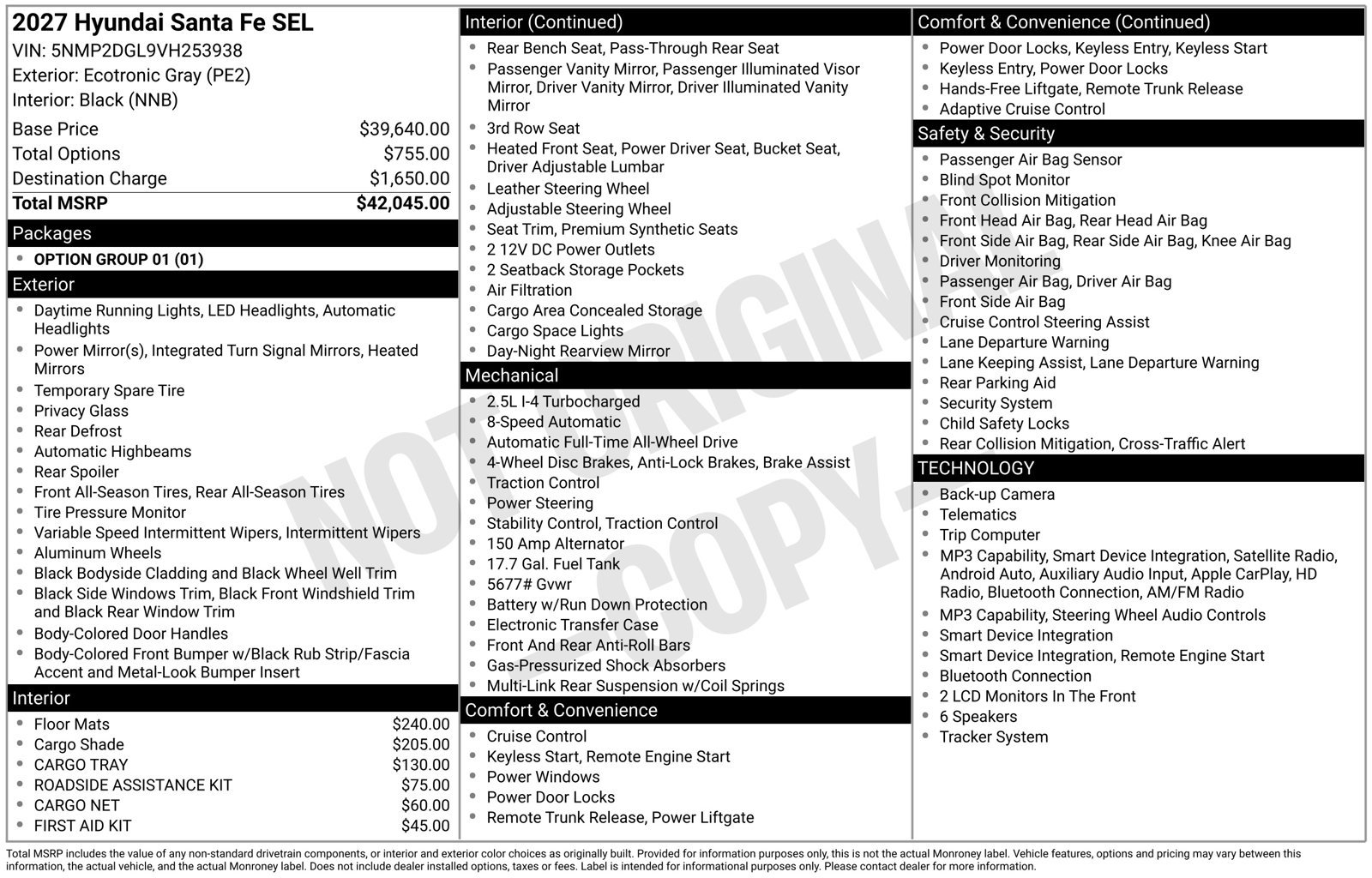 New 2027 Hyundai Santa Fe SEL AWD/4WD image 20