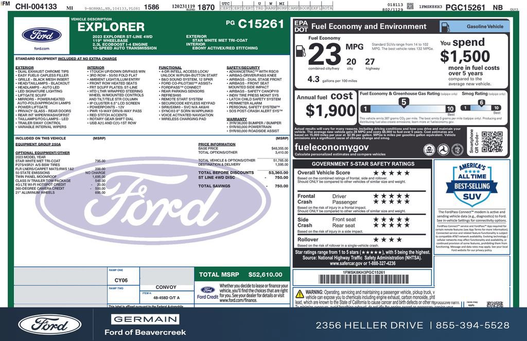 Certified 2023 Ford Explorer ST-Line w/ Class IV Trailer Tow Package image 29