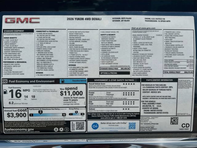 New 2026 GMC Yukon Denali w/ Denali Reserve Package AWD/4WD image 21