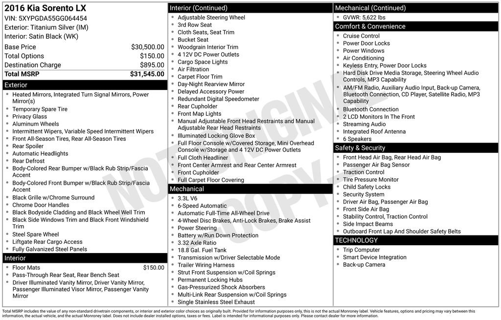 Used 2016 Kia Sorento LX image 14