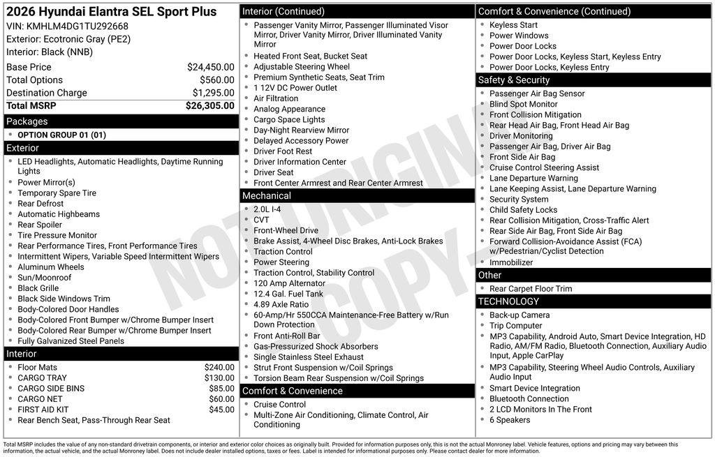 New 2026 Hyundai Elantra SEL Sport FWD image 5