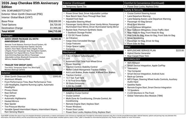 New 2026 Jeep Cherokee Overland AWD/4WD image 38