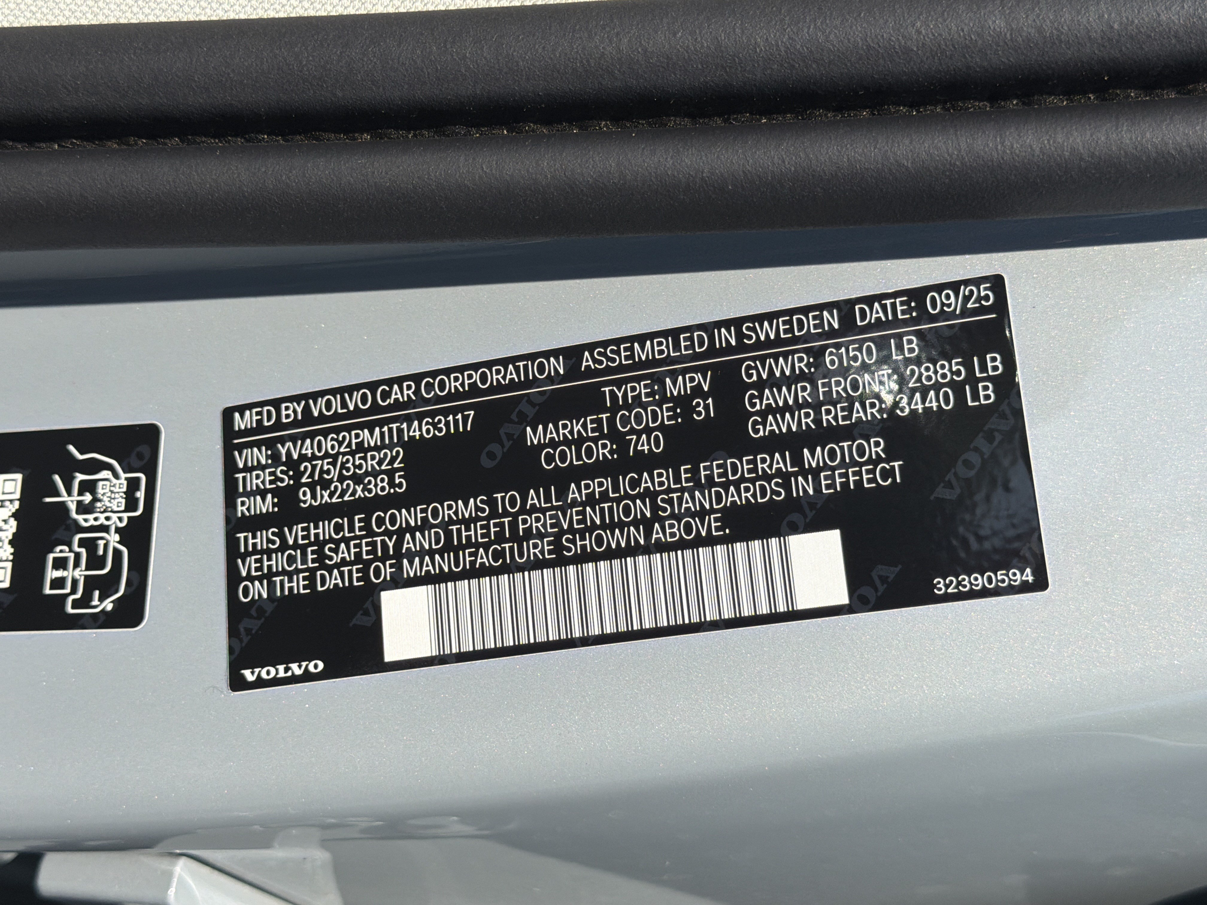 Certified 2026 Volvo XC90 B6 Ultra w/ Protection Package Premier AWD/4WD image 37