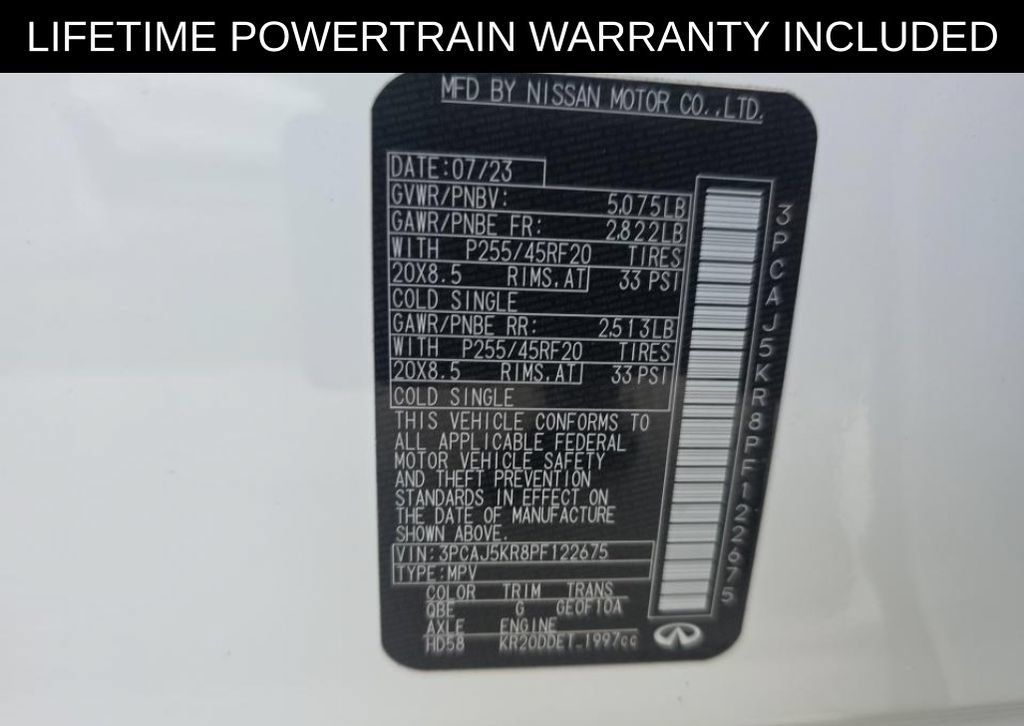 Certified 2023 INFINITI QX55 Essential AWD/4WD image 9