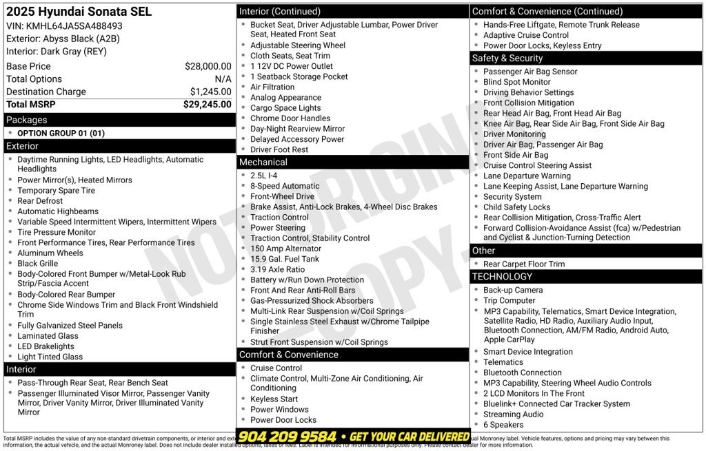 Used 2025 Hyundai Sonata SEL FWD image 41