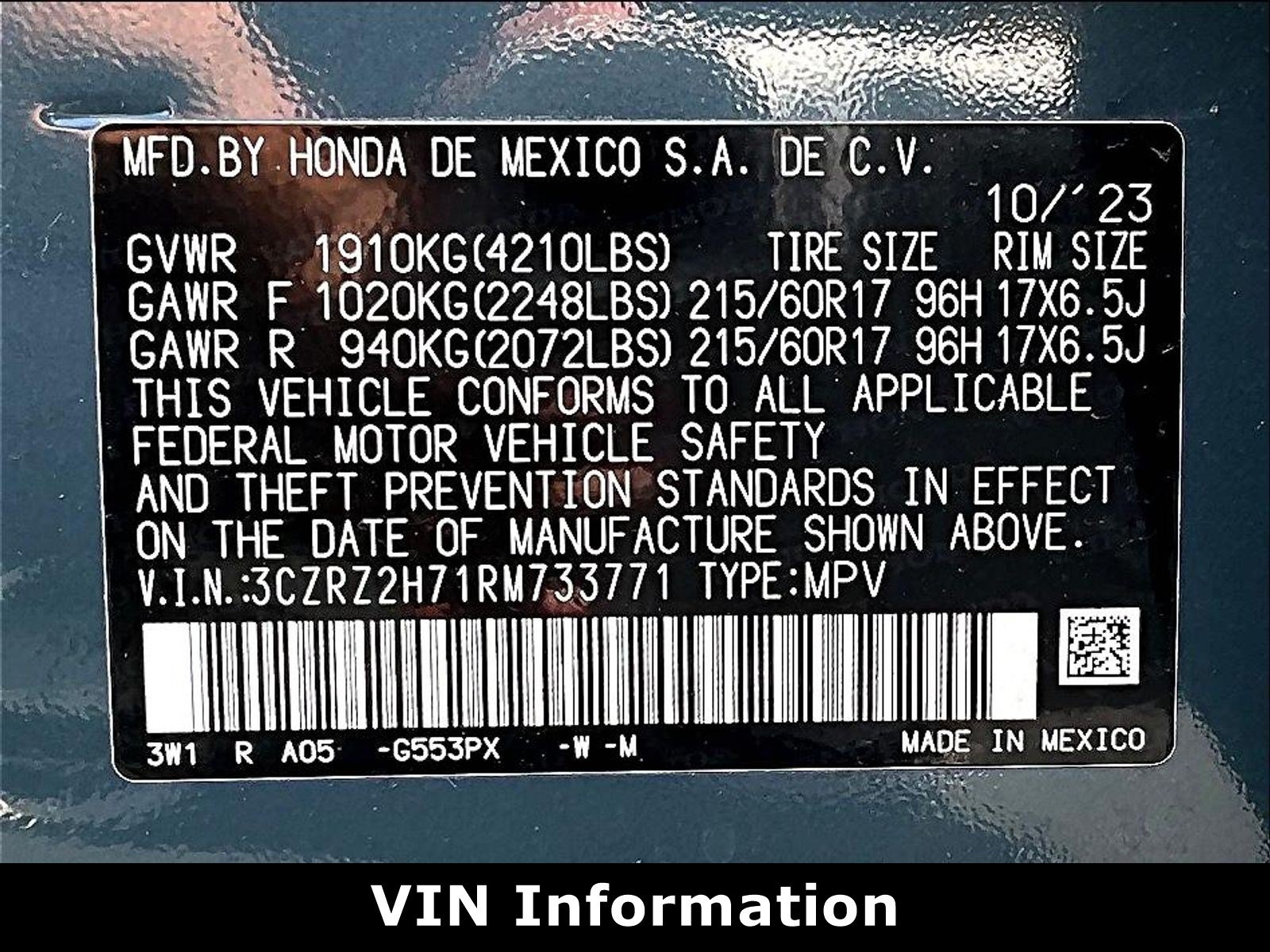Used 2024 Honda HR-V EX-L image 18