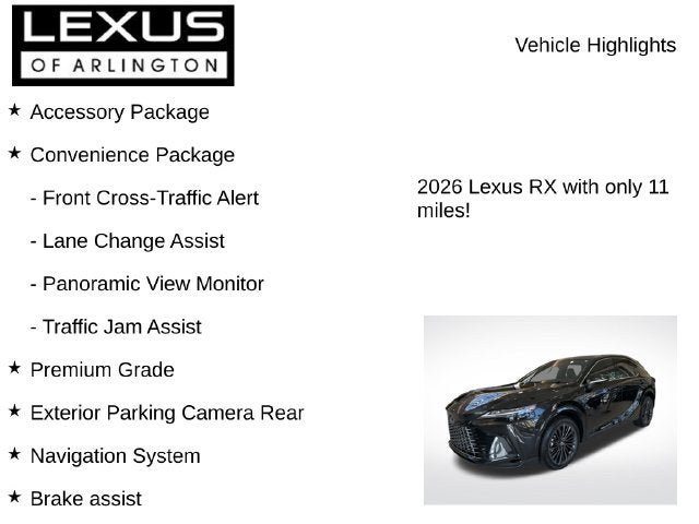 New 2026 Lexus RX 350 Premium w/ Convenience Package AWD/4WD image 8