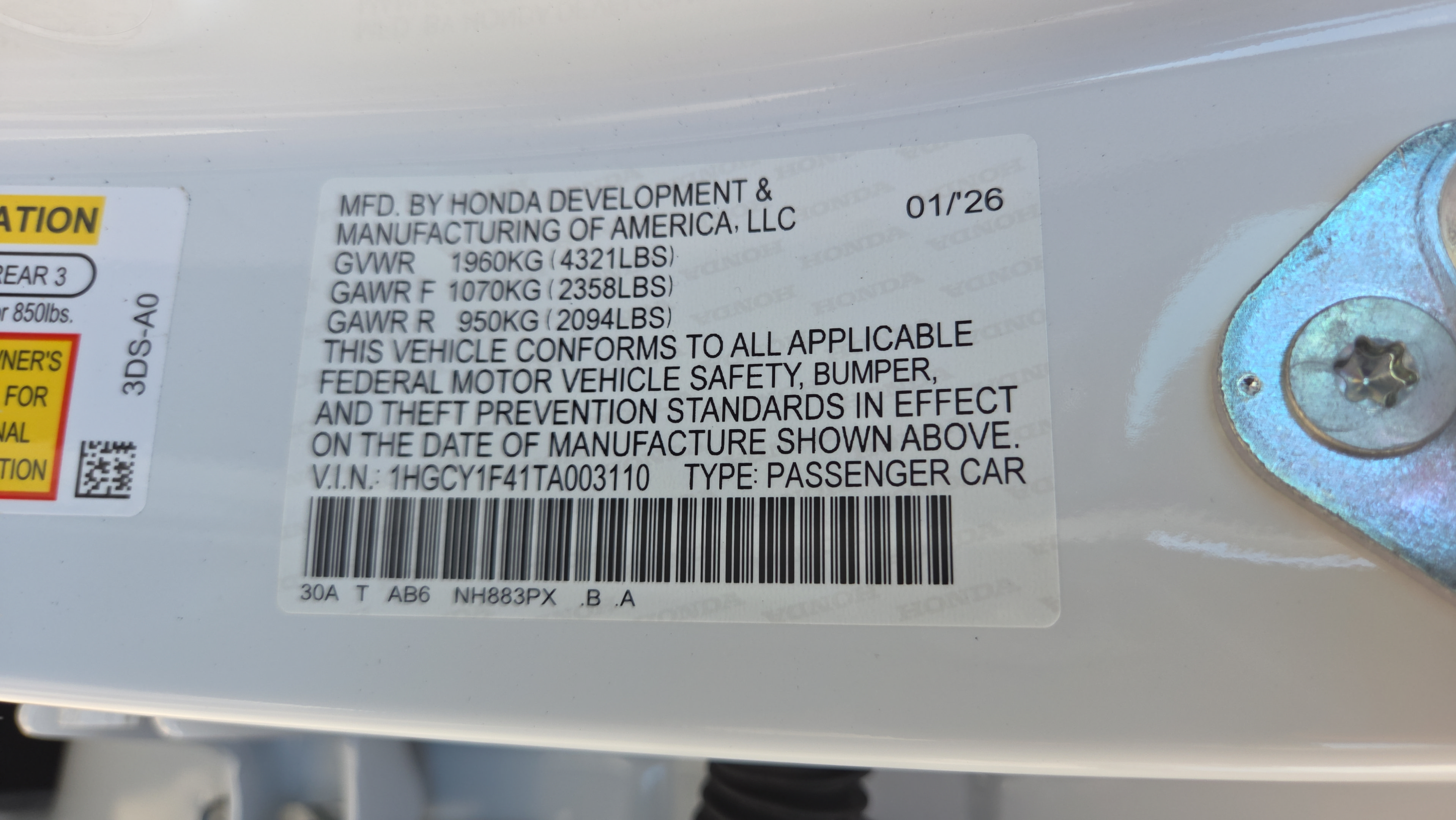 New 2026 Honda Accord SE image 21