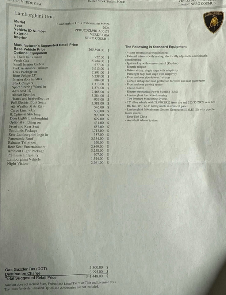 Used 2024 Lamborghini Urus Performante image 41