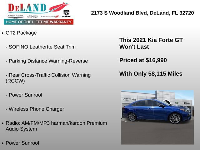 Used 2021 Kia Forte GT w/ GT2 Package FWD image 3