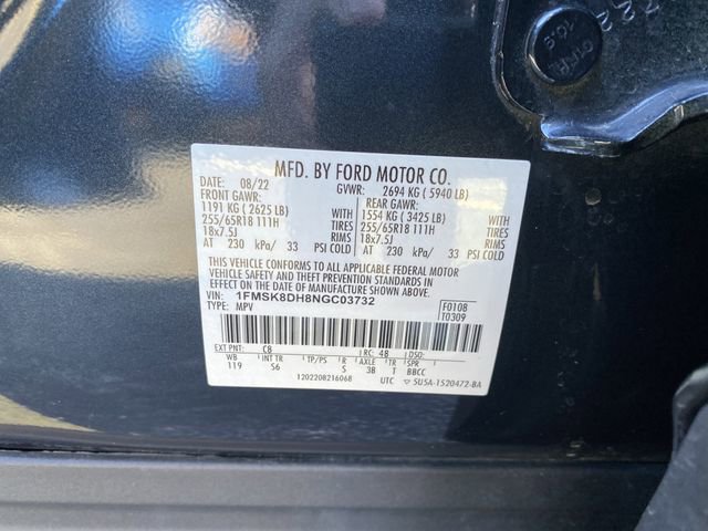 Certified 2022 Ford Explorer XLT w/ Equipment Group 202A image 35