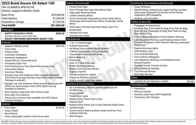 Used 2023 Buick Encore GX Select w/ Safety Package II AWD/4WD image 22