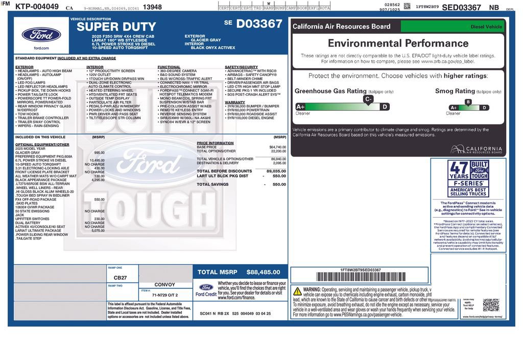 New 2025 Ford F250 Lariat w/ Lariat Ultimate Package image 3