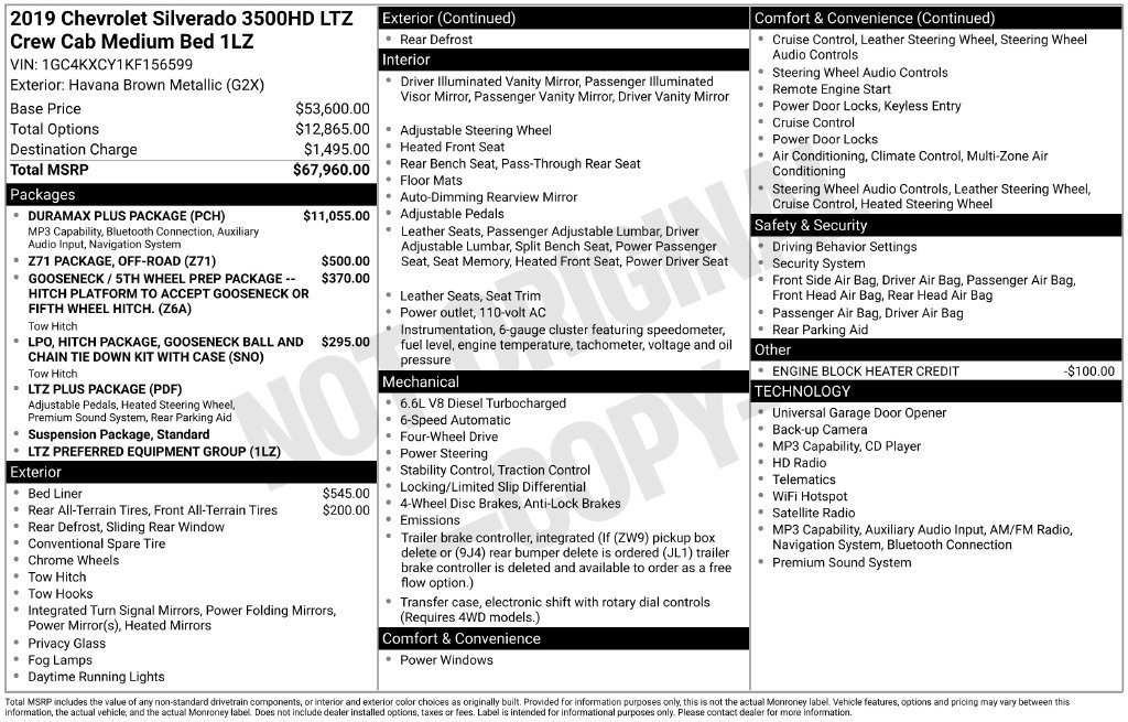 Certified 2019 Chevrolet Silverado 3500 LTZ w/ Duramax Plus Package AWD/4WD image 11