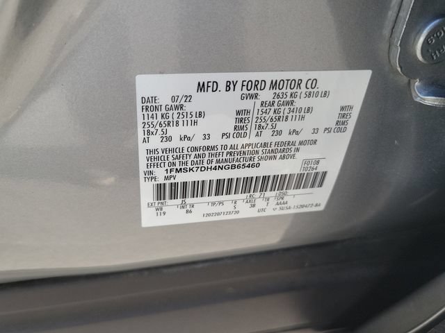 Certified 2022 Ford Explorer XLT RWD image 30