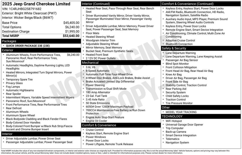New 2025 Jeep Grand Cherokee Limited image 47