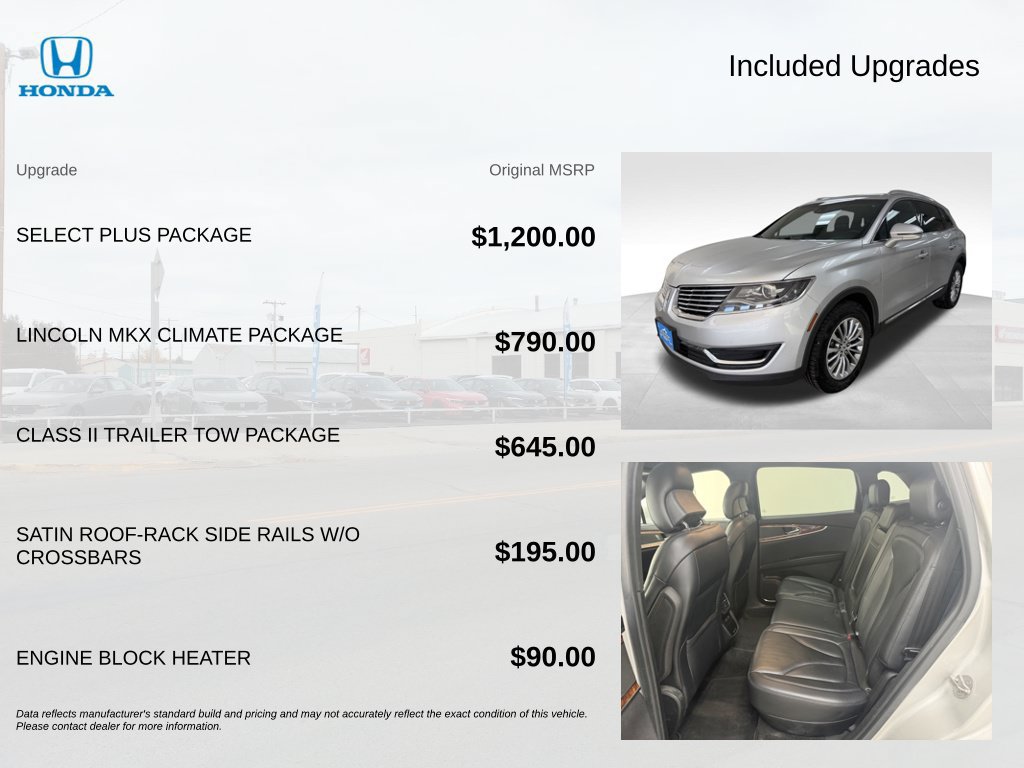 Used 2018 Lincoln MKX Select w/ Select Plus Package AWD/4WD image 2