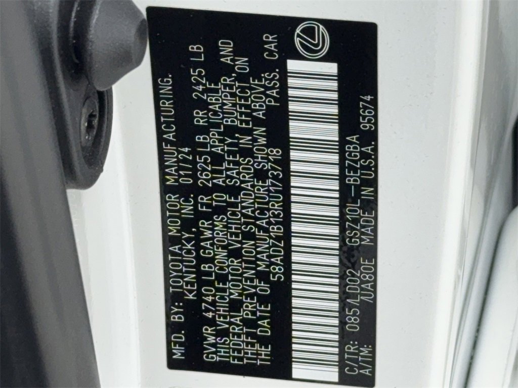 Used 2024 Lexus ES 350 w/ Premium Package image 54