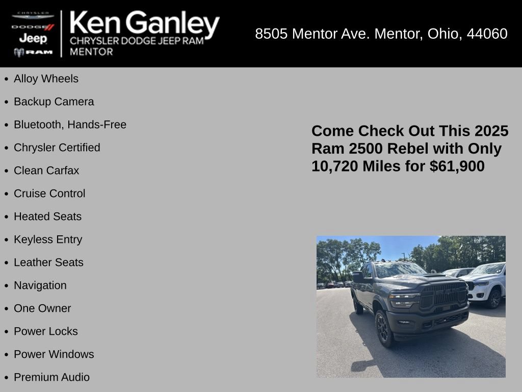 Certified 2025 RAM 2500 Rebel w/ Rebel Level 2 Equipment Group AWD/4WD image 5