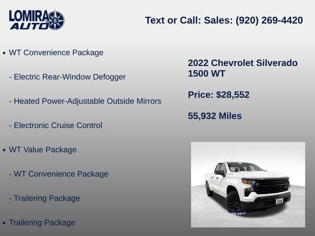 Used 2022 Chevrolet Silverado 1500 W/T w/ WT Value Package AWD/4WD image 27