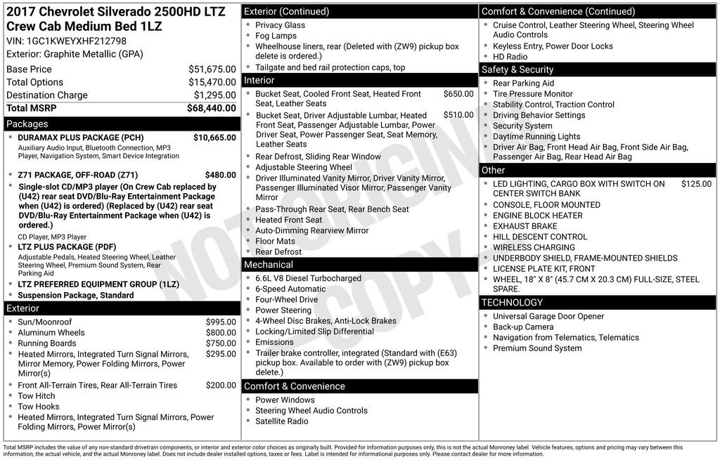 Certified 2017 Chevrolet Silverado 2500 LTZ w/ Duramax Plus Package image 6