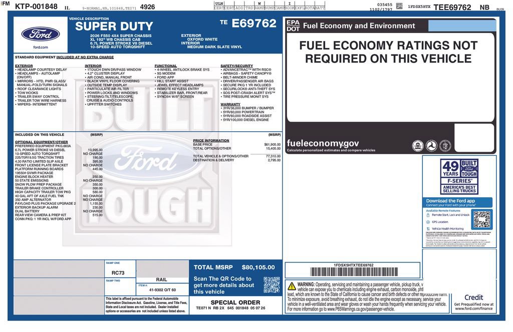 New 2026 Ford F550 4x4 Supercab Super Duty image 12