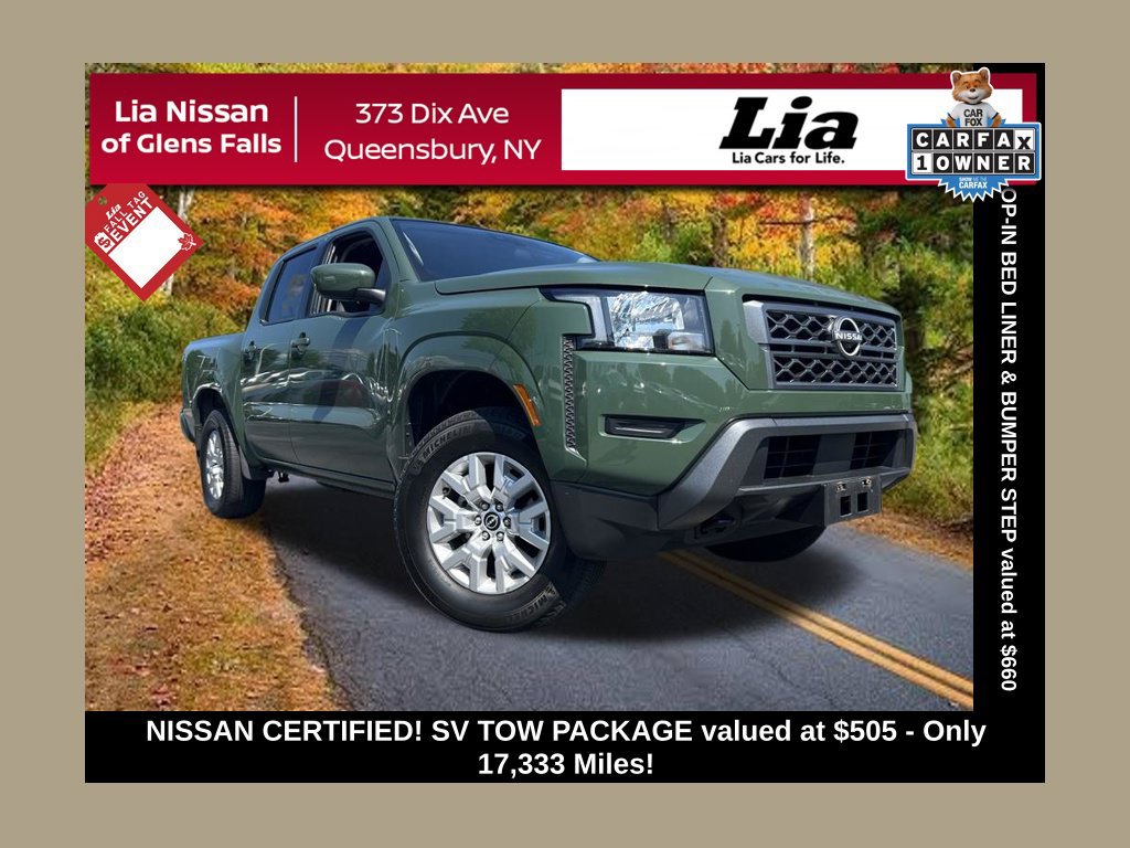 Certified 2023 Nissan Frontier SV w/ Tow Package AWD/4WD 360° Tour