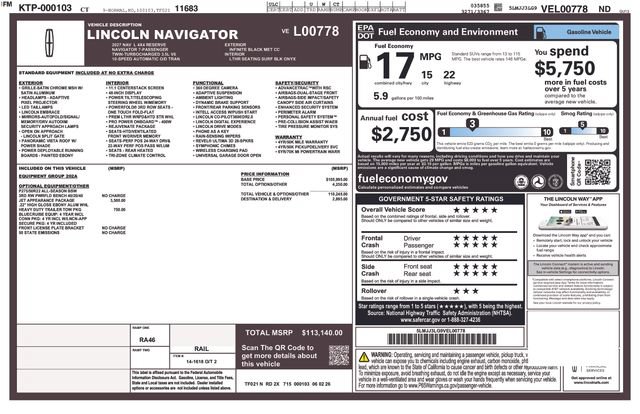 New 2027 Lincoln Navigator L Reserve w/ Jet Appearance Package AWD/4WD image 47