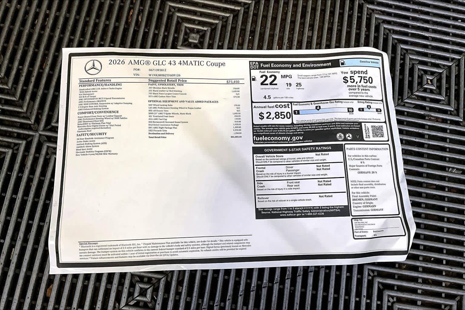 New 2026 Mercedes-Benz GLC 43 AMG 4MATIC Coupe image 18