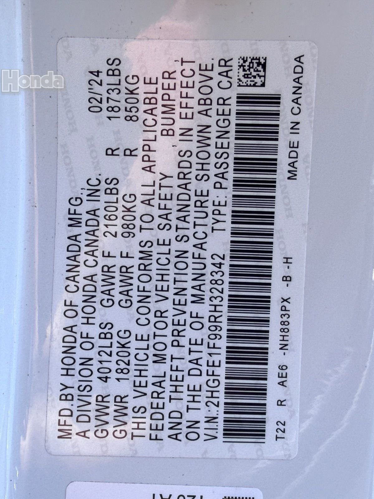 Certified 2024 Honda Civic Touring image 32