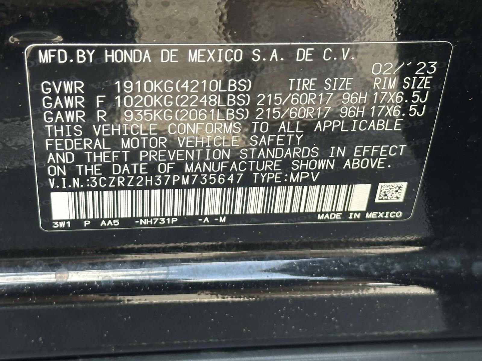 Used 2023 Honda HR-V LX image 28