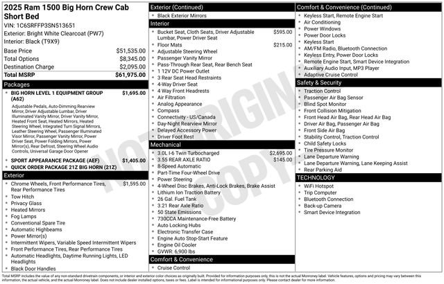New 2025 RAM 1500 Big Horn AWD/4WD image 15