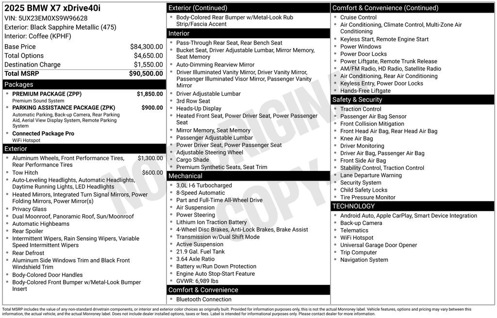 Certified 2025 BMW X7 xDrive40i w/ Premium Package AWD/4WD image 29