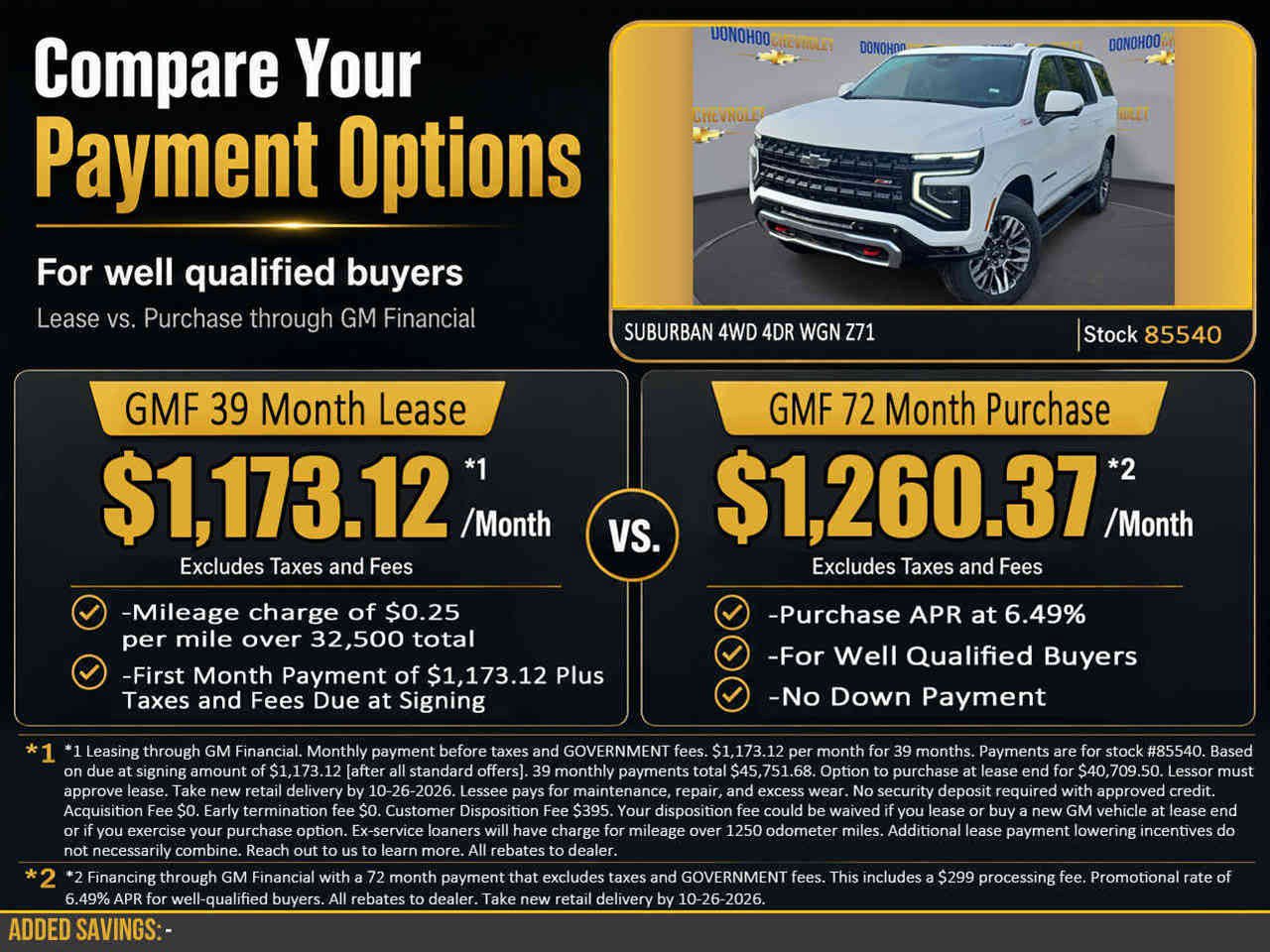 New 2026 Chevrolet Suburban Z71 w/ Comfort Package AWD/4WD image 2