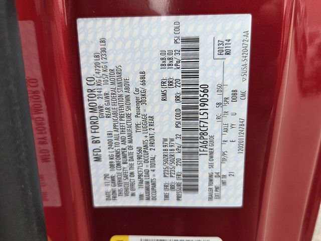 Certified 2020 Ford Mustang GT w/ Equipment Group 301A image 20