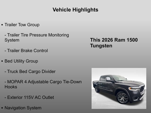 New 2026 RAM 1500 Tungsten w/ Towing Technology Group image 10
