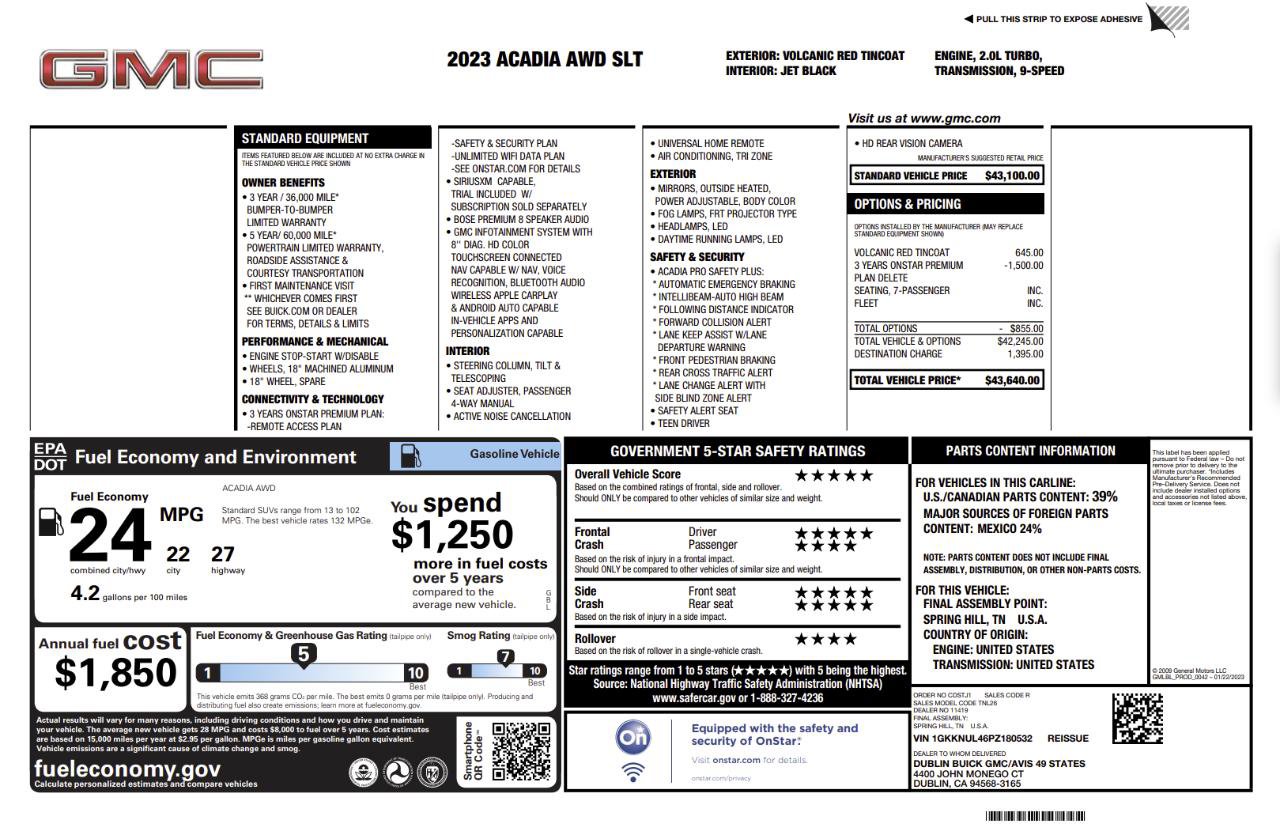 Used 2023 GMC Acadia SLT image 20