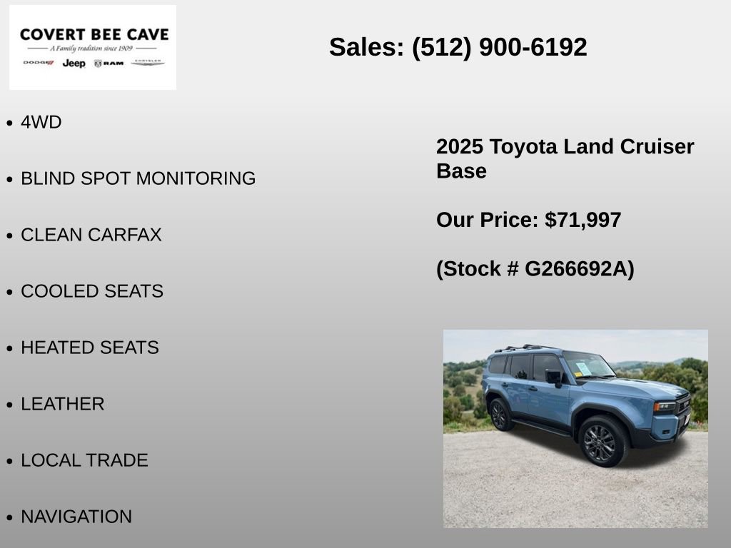 Used 2025 Toyota Land Cruiser w/ Premium Package AWD/4WD image 6