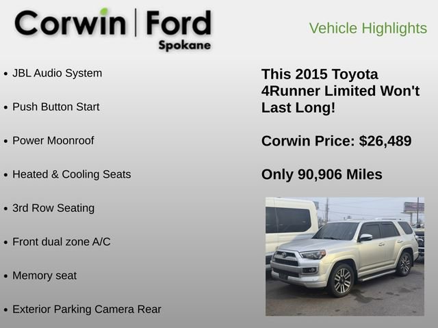 Used 2015 Toyota 4Runner Limited image 6