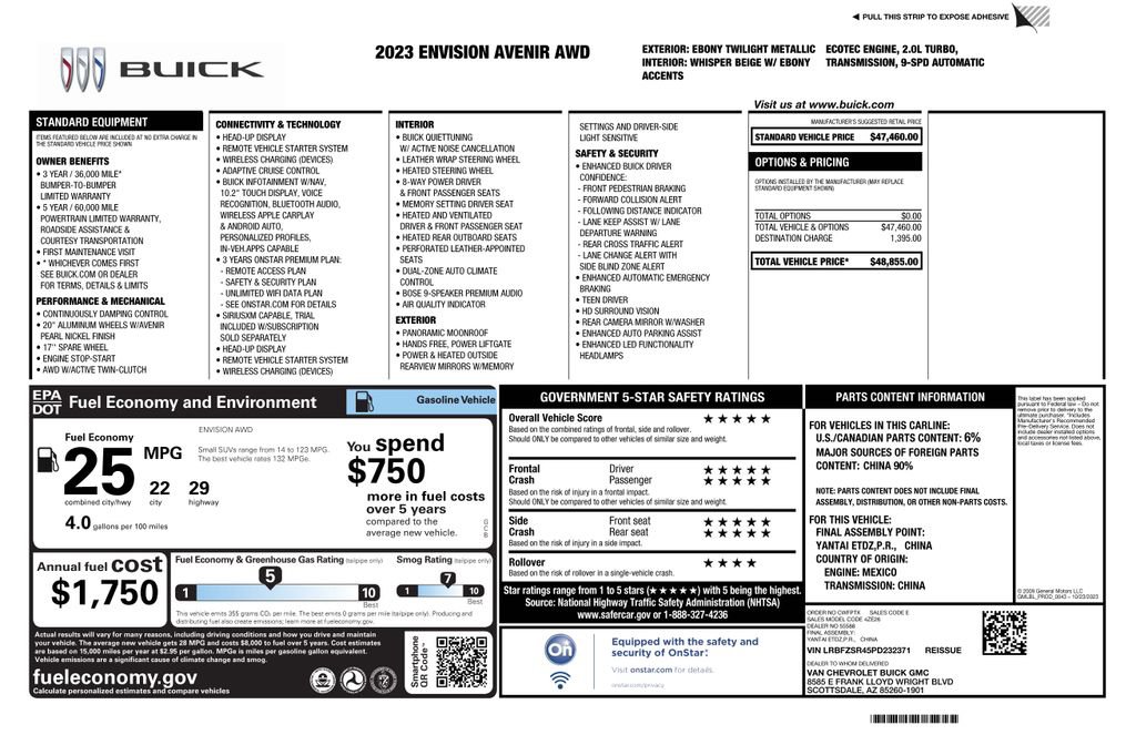 Used 2023 Buick Envision Avenir AWD/4WD image 2