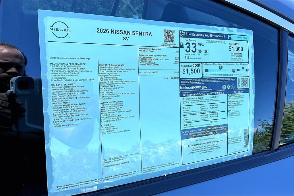 New 2026 Nissan Sentra SV FWD image 13