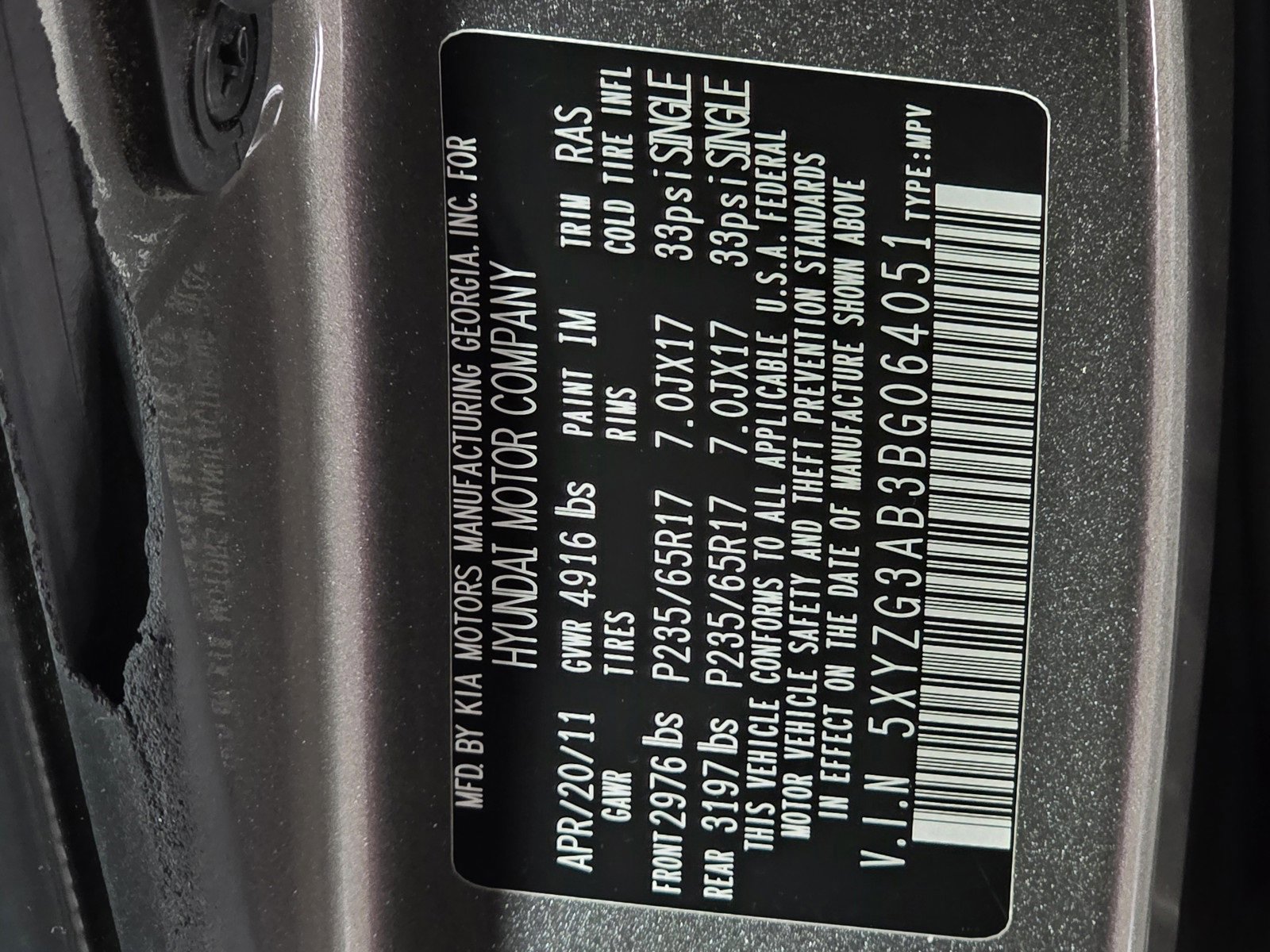 Used 2011 Hyundai Santa Fe GLS image 33