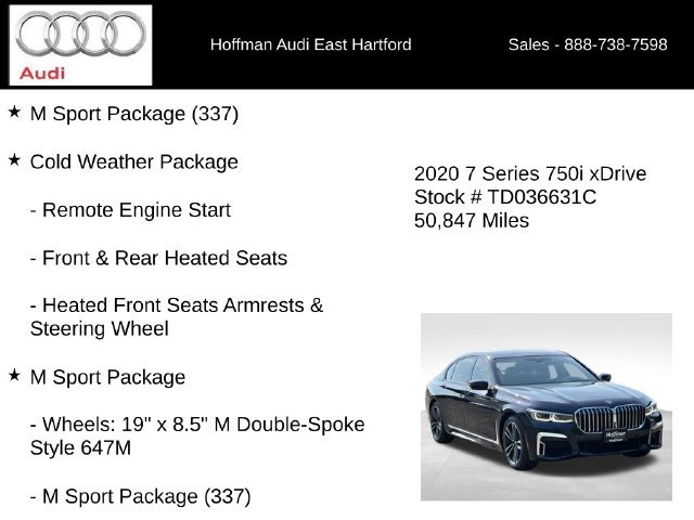 Used 2020 BMW 750i xDrive w/ Executive Package AWD/4WD image 6