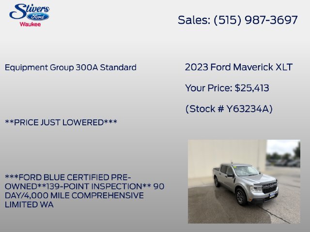 Certified 2023 Ford Maverick XLT FWD image 8