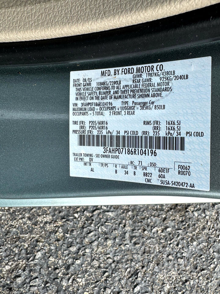 Used 2006 Ford Fusion SE image 19