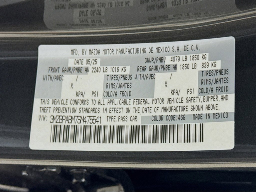 New 2025 MAZDA MAZDA3 s image 20