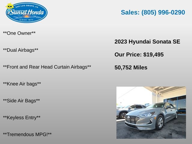 Used 2023 Hyundai Sonata SE w/ Preferred Accessory Package FWD image 10