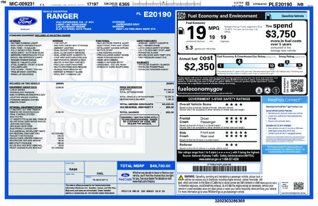 Used 2023 Ford Ranger Lariat w/ Tremor Off-Road Package AWD/4WD image 21